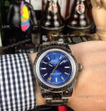 Rolex Milgauss Blue Replica Watch Black Tattoo Case 40mm